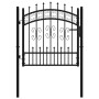 Puerta de valla punta lanza acero recubierto negro 103x150cm de , Puertas de jardín - Ref: Foro24-151090, Precio: 194,88 €, D...