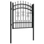 Puerta de valla punta lanza acero recubierto negro 103x150cm de , Puertas de jardín - Ref: Foro24-151090, Precio: 194,88 €, D...