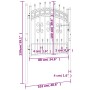 Black coated steel spear point fence gate 103x150cm by , garden gates - Ref: Foro24-151090, Price: 195,32 €, Discount: %