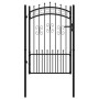 Puerta de valla punta lanza acero recubierto negro 103x200cm de , Puertas de jardín - Ref: Foro24-151092, Precio: 180,30 €, D...