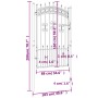 Puerta de valla punta lanza acero recubierto negro 103x200cm de , Puertas de jardín - Ref: Foro24-151092, Precio: 180,30 €, D...