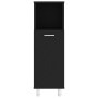 Juego de muebles de baño 4 pzas madera ingeniería negro