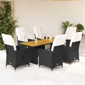 7-piece garden dining set with black synthetic rattan cushions by , Garden sets - Ref: Foro24-3276861, Price: 846,02 €, Disco...