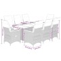 Garten-Essgruppe 7-teilig mit schwarzen Polstern aus synthetischem Rattan. von , Gartensets - Ref: Foro24-3276861, Preis: 831...