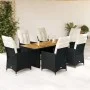 7-piece garden dining set with black synthetic rattan cushions by , Garden sets - Ref: Foro24-3276688, Price: 888,32 €, Disco...