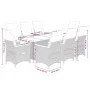 Set de mesa y sillas de jardín 9 pzas y cojines ratán PE negro de , Conjuntos de jardín - Ref: Foro24-3276966, Precio: 1,00 €...