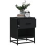 Nachttisch aus schwarzem Ingenieurholz 40x31x50 cm von , Nachttische - Ref: Foro24-848684, Preis: 49,01 €, Rabatt: %