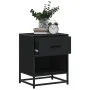 Nachttisch aus schwarzem Ingenieurholz 40x31x50 cm von , Nachttische - Ref: Foro24-848684, Preis: 48,35 €, Rabatt: %