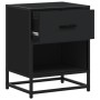 Nachttisch aus schwarzem Ingenieurholz 40x31x50 cm von , Nachttische - Ref: Foro24-848684, Preis: 49,01 €, Rabatt: %
