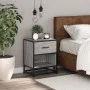 Bedside table made of gray Sonoma engineered wood, 40x31x50 cm. by , Nightstands - Ref: Foro24-848690, Price: 43,25 €, Discou...