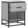 Bedside table made of gray Sonoma engineered wood, 40x31x50 cm. by , Nightstands - Ref: Foro24-848690, Price: 43,79 €, Discou...