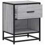 Bedside table made of gray Sonoma engineered wood, 40x31x50 cm. by , Nightstands - Ref: Foro24-848690, Price: 43,25 €, Discou...