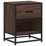 Mesita de noche madera de ingeniería marrón roble 40x31x50 cm de , Mesitas de noche - Ref: Foro24-848692, Precio: 43,23 €, De...