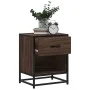 Mesita de noche madera de ingeniería marrón roble 40x31x50 cm de , Mesitas de noche - Ref: Foro24-848692, Precio: 43,23 €, De...