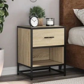 Engineered wood nightstand in Sonoma oak, 40x31x50 cm. by , Nightstands - Ref: Foro24-848686, Price: 45,05 €, Discount: %