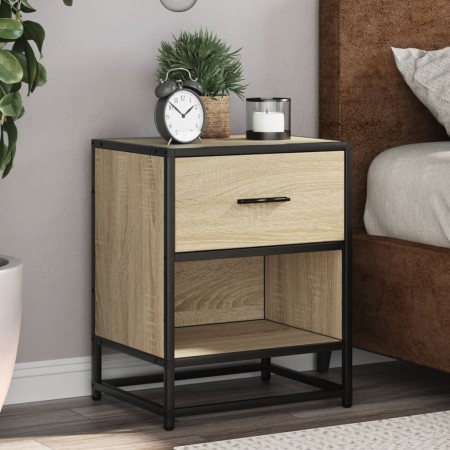 Mesita de noche madera de ingeniería roble Sonoma 40x31x50 cm de , Mesitas de noche - Ref: Foro24-848686, Precio: 45,67 €, De...