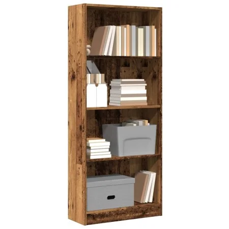 Engineered wood bookshelf in aged color, 60x24x143 cm by , Bookcases and shelves - Ref: Foro24-857819, Price: 56,68 €, Discou...