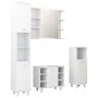 White engineered wood 4-piece bathroom furniture set by vidaXL, Bathroom furniture - Ref: Foro24-3056898, Price: 227,52 €, Di...