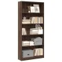 Estantería de madera de ingeniería marrón roble 80x24x176 cm de , Librerías y estanterías - Ref: Foro24-857859, Precio: 86,37...
