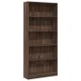Engineered wood brown oak bookshelf 80x24x176 cm by , Bookcases and shelves - Ref: Foro24-857859, Price: 86,38 €, Discount: %