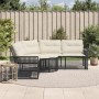 L-förmiges Gartensofa mit schwarzen PE-Rattan-Kissen und Fußhockern. von , Outdoor-Sofas - Ref: Foro24-365892, Preis: 349,04 ...