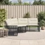 Sofá de jardín forma de L con cojines reposapiés ratán PE negro de , Sofás de exterior - Ref: Foro24-365892, Precio: 342,36 €...