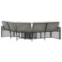 L-shaped garden sofa with black PE rattan cushions and footrest. by , Outdoor sofas - Ref: Foro24-365892, Price: 342,38 €, Di...