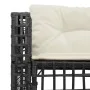 L-shaped garden sofa with black PE rattan cushions and footrest. by , Outdoor sofas - Ref: Foro24-365892, Price: 342,38 €, Di...
