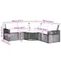 L-shaped garden sofa with black PE rattan cushions and footrest. by , Outdoor sofas - Ref: Foro24-365892, Price: 342,38 €, Di...
