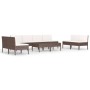 Gartenmöbel-Set 10-teilig mit braunen synthetischen Rattankissen von vidaXL, Gartensets - Ref: Foro24-3056977, Preis: 662,05 ...