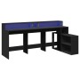 Escritorio con luz LED madera ingeniería negro 200x104x91 cm de , Escritorios - Ref: Foro24-3309466, Precio: 240,31 €, Descue...