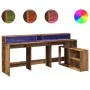 Schreibtisch mit LED-Beleuchtung, verwittertes Holz, 200x104x91 cm. von , Schreibtische - Ref: Foro24-3309472, Preis: 192,04 ...