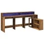 Schreibtisch mit LED-Beleuchtung, verwittertes Holz, 200x104x91 cm. von , Schreibtische - Ref: Foro24-3309472, Preis: 192,04 ...