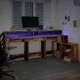 Schreibtisch mit LED-Beleuchtung, verwittertes Holz, 200x104x91 cm. von , Schreibtische - Ref: Foro24-3309472, Preis: 192,04 ...