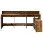 Schreibtisch mit LED-Beleuchtung, verwittertes Holz, 200x104x91 cm. von , Schreibtische - Ref: Foro24-3309472, Preis: 192,04 ...