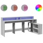 Schreibtisch mit LED-Beleuchtung, Sonoma-Eiche, 200x104x91 cm. von , Schreibtische - Ref: Foro24-3309470, Preis: 201,02 €, Ra...