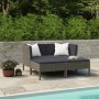 4-teiliges Gartenmöbel-Set und graue synthetische Rattankissen von vidaXL, Gartensets - Ref: Foro24-3056968, Preis: 258,30 €,...