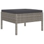 4-teiliges Gartenmöbel-Set und graue synthetische Rattankissen von vidaXL, Gartensets - Ref: Foro24-3056968, Preis: 258,30 €,...