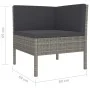 4-piece garden furniture set and gray synthetic rattan cushions by vidaXL, Garden sets - Ref: Foro24-3056968, Price: 252,71 €...