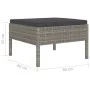 4-piece garden furniture set and gray synthetic rattan cushions by vidaXL, Garden sets - Ref: Foro24-3056968, Price: 252,71 €...