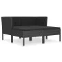 4-piece garden furniture set and black synthetic rattan cushions by vidaXL, Garden sets - Ref: Foro24-3056967, Price: 245,16 ...