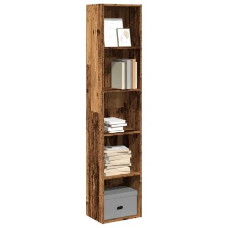 Estantería madera de ingeniería color envejecido 40x30x189 cm de , Librerías y estanterías - Ref: Foro24-857892, Precio: 69,3...