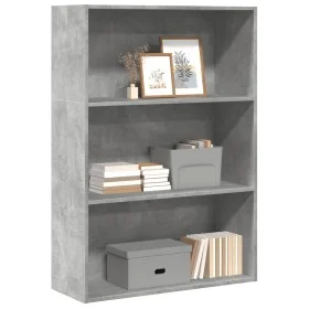 Engineered wood gray concrete shelf 80x30x114 cm by , Bookcases and shelves - Ref: Foro24-857934, Price: 50,65 €, Discount: %