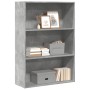 Regal aus grauem Beton-Holzwerkstoff 80x30x114 cm von , Bücherregale und Regale - Ref: Foro24-857934, Preis: 51,45 €, Rabatt: %