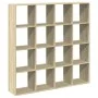 Engineered wood bookshelf in Sonoma oak 137.5x29x137.5 cm by , Bookcases and shelves - Ref: Foro24-3310291, Price: 125,78 €, ...