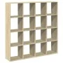 Engineered wood bookshelf in Sonoma oak 137.5x29x137.5 cm by , Bookcases and shelves - Ref: Foro24-3310291, Price: 125,78 €, ...