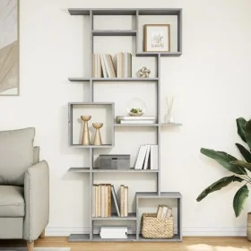 Engineered wood bookshelf in Sonoma grey, 92x29x188 cm. by , Bookcases and shelves - Ref: Foro24-3310321, Price: 125,51 €, Di...