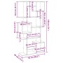 Ingenieurholzregal in Sonoma-Grau 92x29x188 cm von , Bücherregale und Regale - Ref: Foro24-3310321, Preis: 127,64 €, Rabatt: %