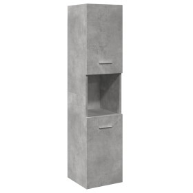 Wandbadezimmerschrank aus grauem Betonholz in Ingenieursholzoptik, 30x30x130 cm. von , Badezimmermöbel - Ref: Foro24-856220, ...
