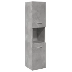 Wandbadezimmerschrank aus grauem Betonholz in Ingenieursholzoptik, 30x30x130 cm. von , Badezimmermöbel - Ref: Foro24-856220, ...